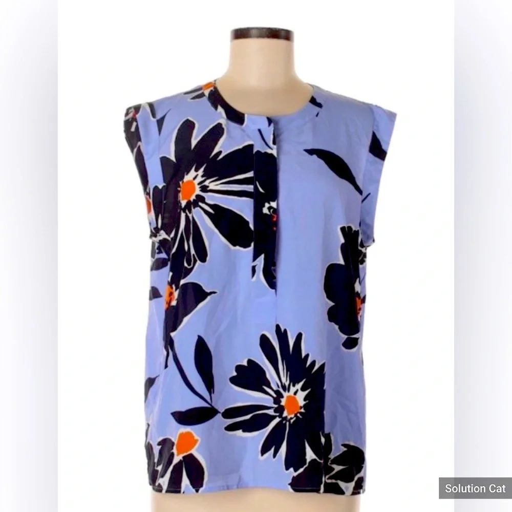 J.Crew Floral sleeveless Blouse Size 0